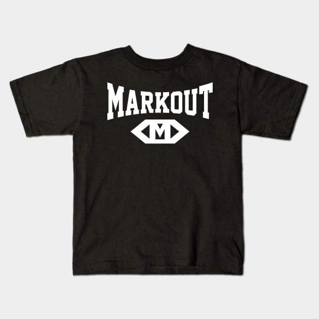 Markout (White) Kids T-Shirt by wrasslebox